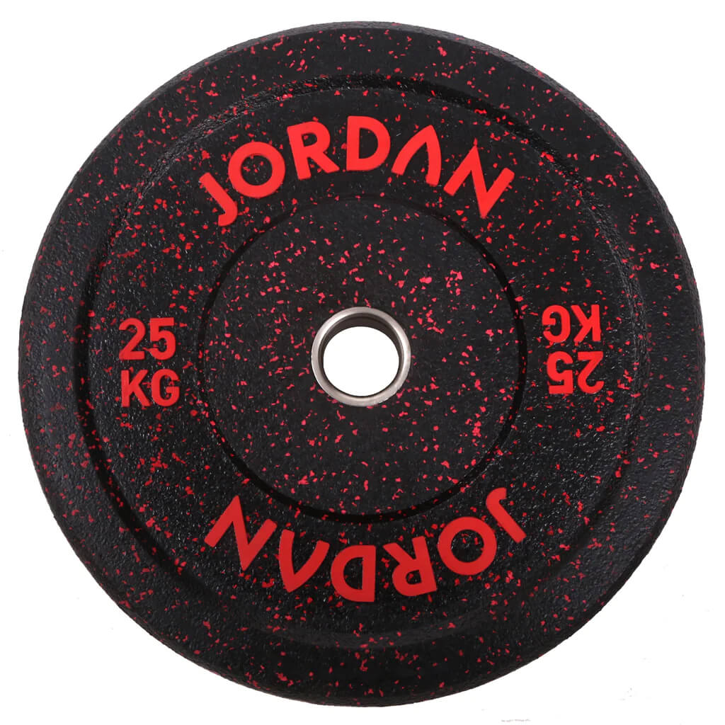 HG Black Rubber Bumper Weight Plates - Coloured Fleck 25kg