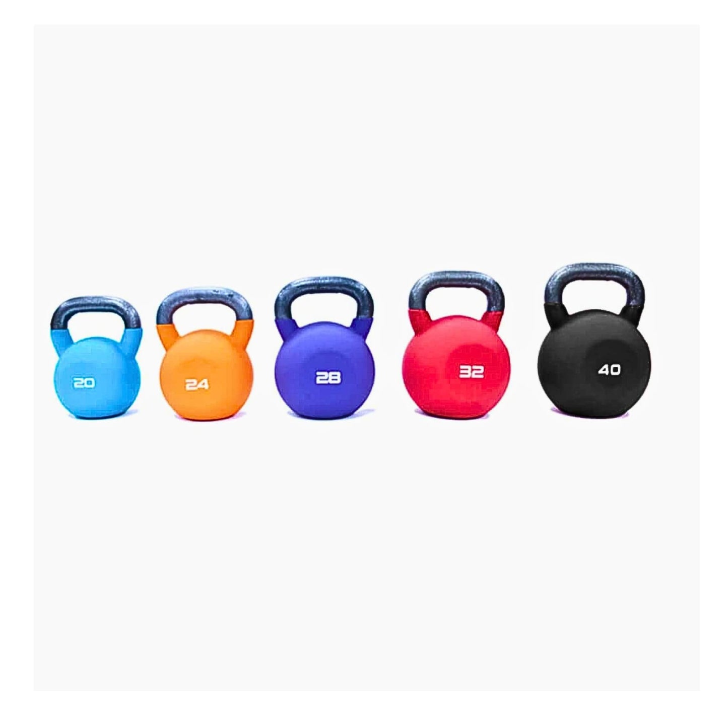 Jordan Neoprene Kettlebell – Colour-Coded, 4kg to 32kg