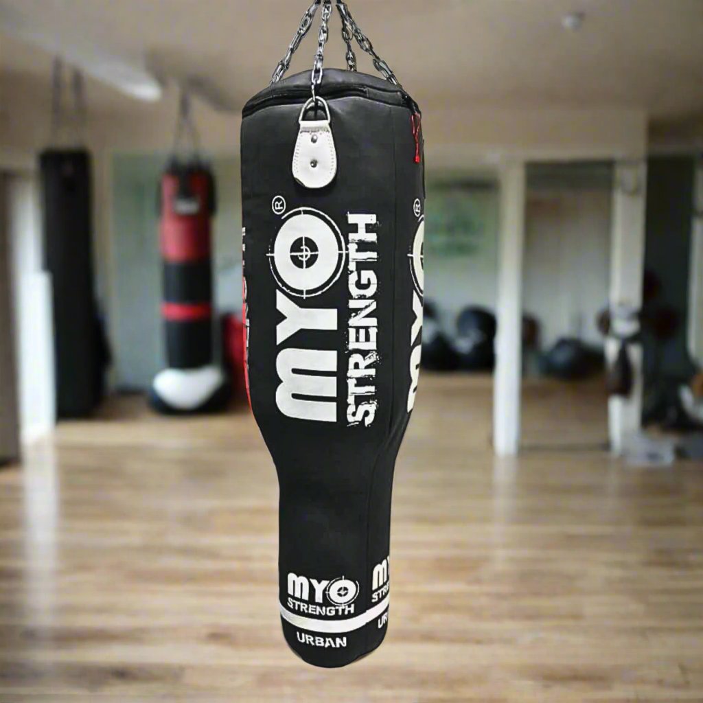 Myo Strength Punch Bag – Angle 4ft Leather, Heavy-Duty