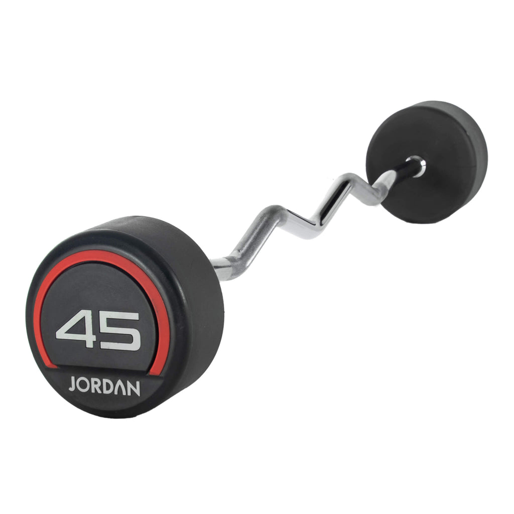 Urethane Fixed Curl Barbells – Durable & Shock-Absorbent   WEIGHTS SET