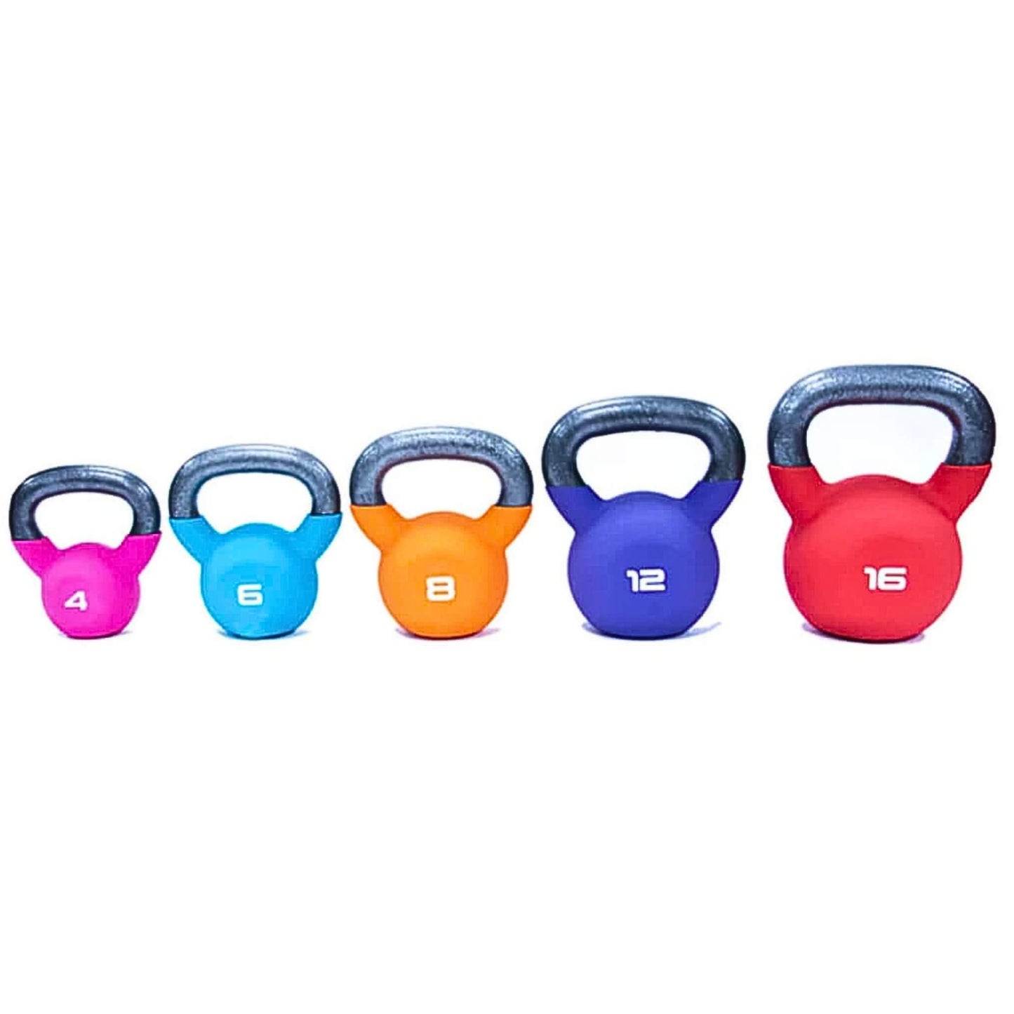 Jordan Neoprene Kettlebell – Colour-Coded, 4kg to 32kg