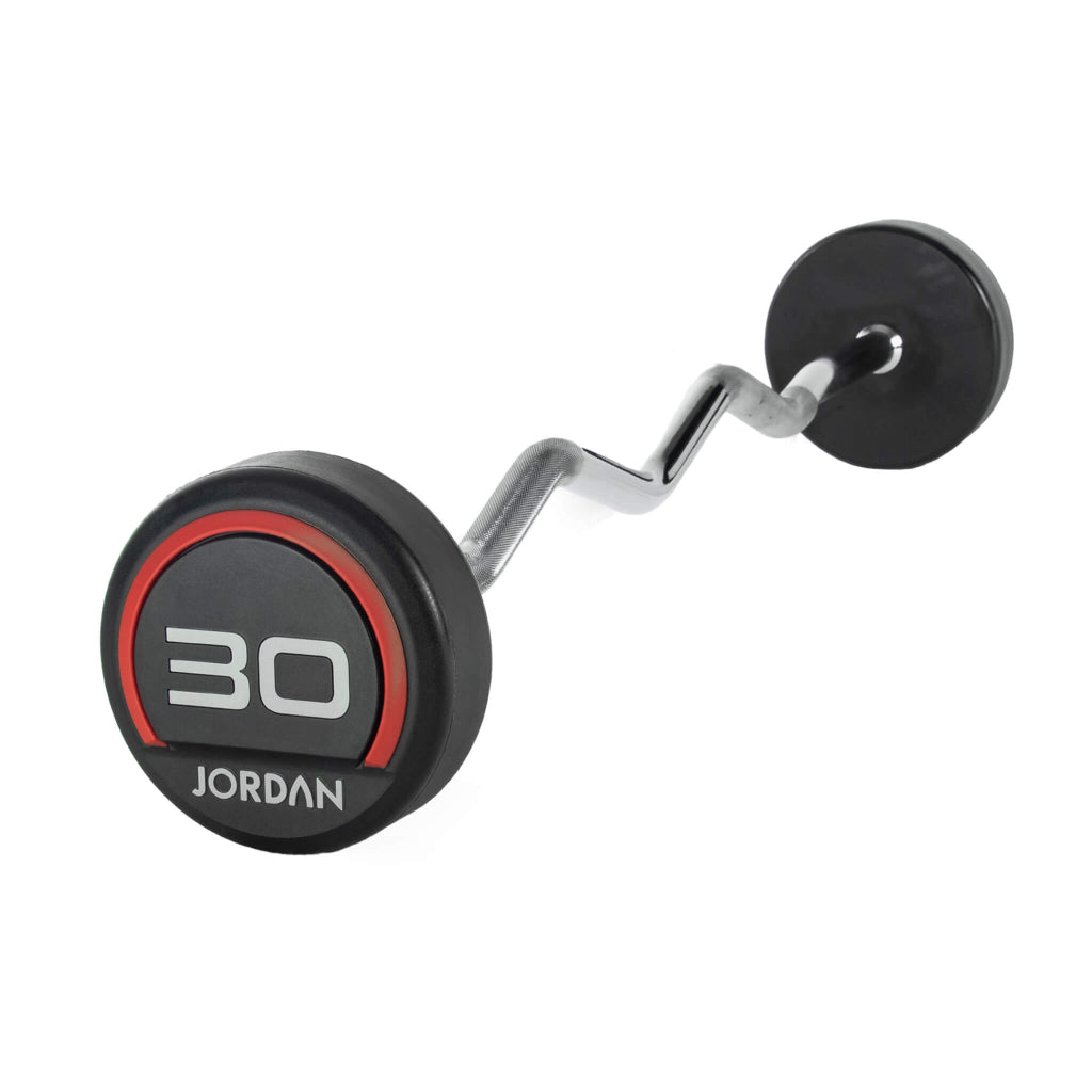 Urethane Fixed Curl Barbells – Durable & Shock-Absorbent   WEIGHTS SET